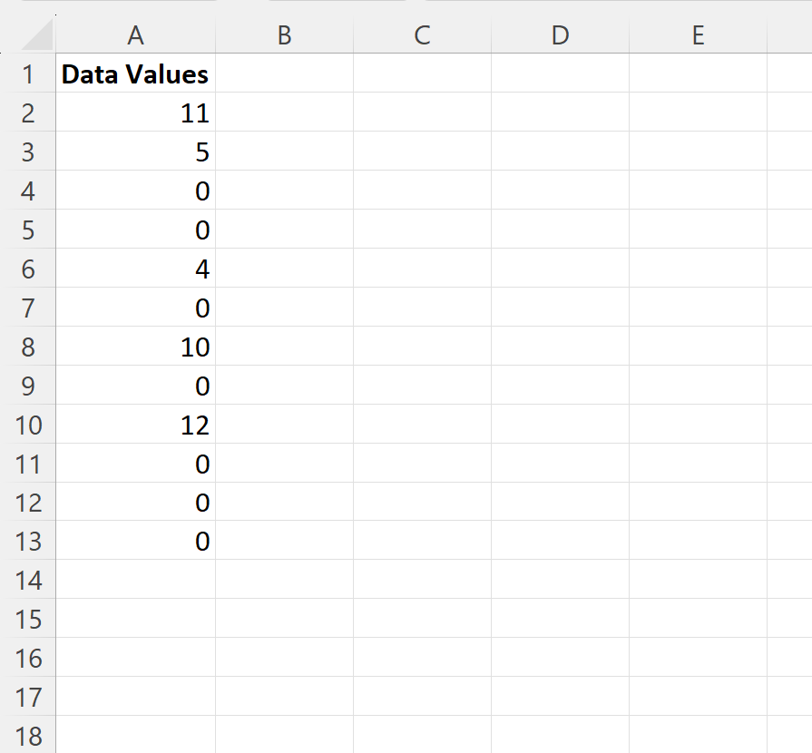 Excel: cómo encontrar el último valor en una columna mayor que cero