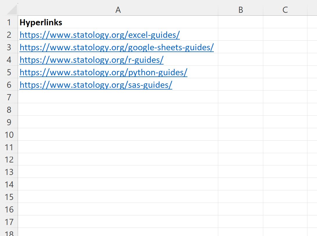 Excel: cómo extraer la URL de un hipervínculo Excel: cómo extraer la URL de un hipervínculo