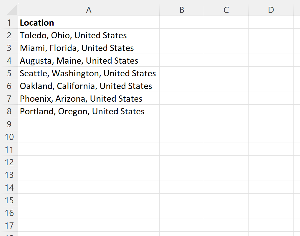 Excel: cómo extraer texto entre dos comas