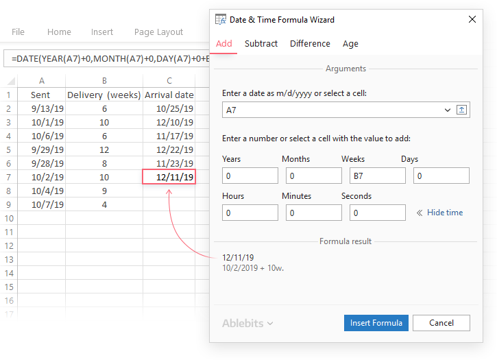 Función DATEDIF de Excel para obtener la diferencia entre dos fechas