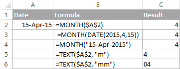 Función MES de Excel: nombre del mes a partir de la fecha, último día del mes, etc.