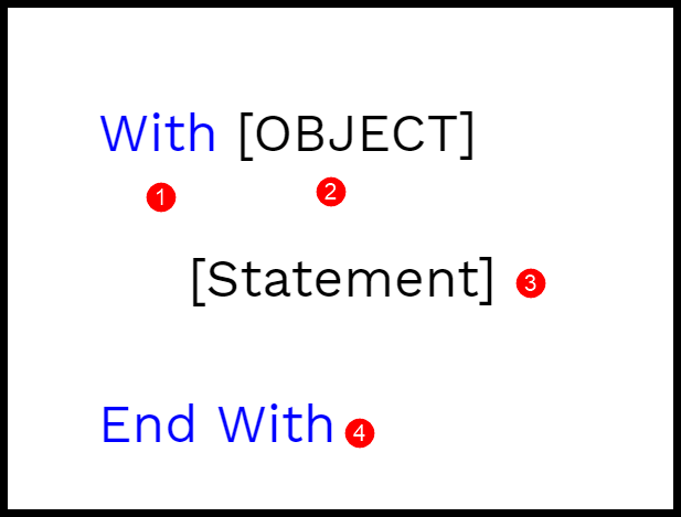 VBA con declaración (con – terminar con)