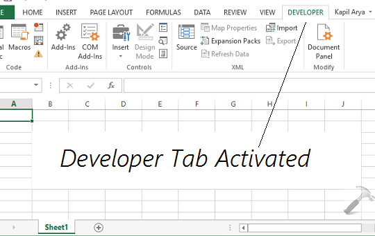 Cómo] Habilitar la pestaña Desarrollador en Office 2013