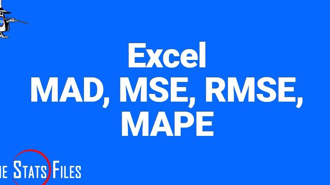Cómo utilizar Excel para calcular MAD, MSE, RMSE y MAPE