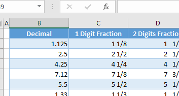 Excel 2010 Business Math 21: convertir decimal a fracción y convertir fracción a decimal