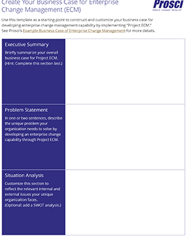 Plantilla de caso de negocio de ECM |