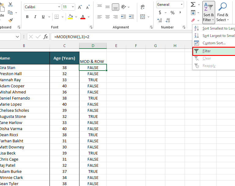 Cómo eliminar cada dos filas en Excel (o cada enésima fila)