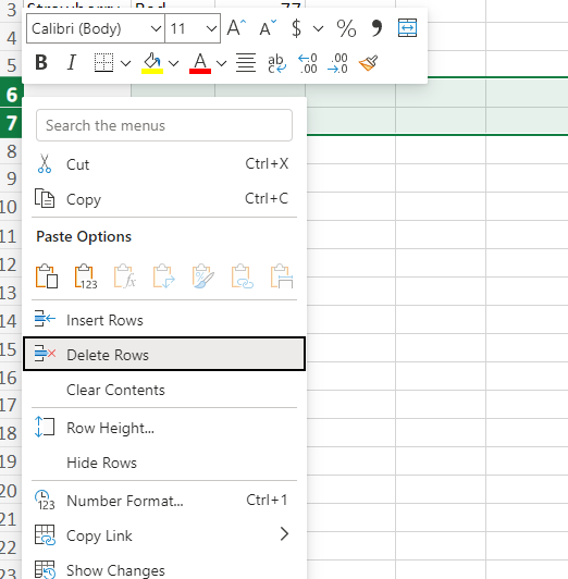 Cómo eliminar filas en blanco en Excel Online