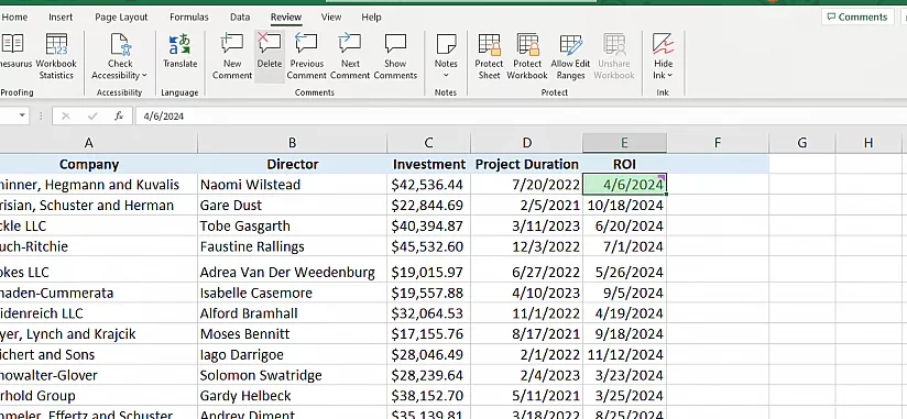 Agregar, editar y eliminar comentarios y notas en Excel |
