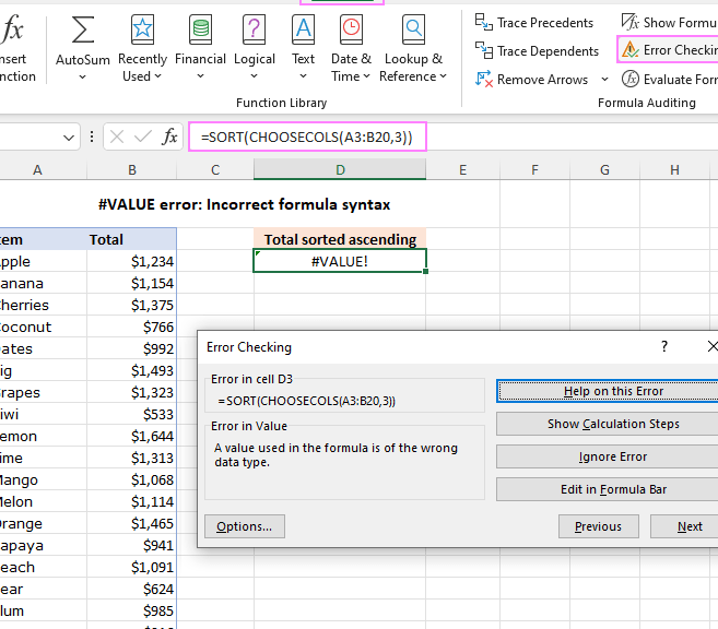 Sumar e ignorar errores - Fórmula de Excel |
