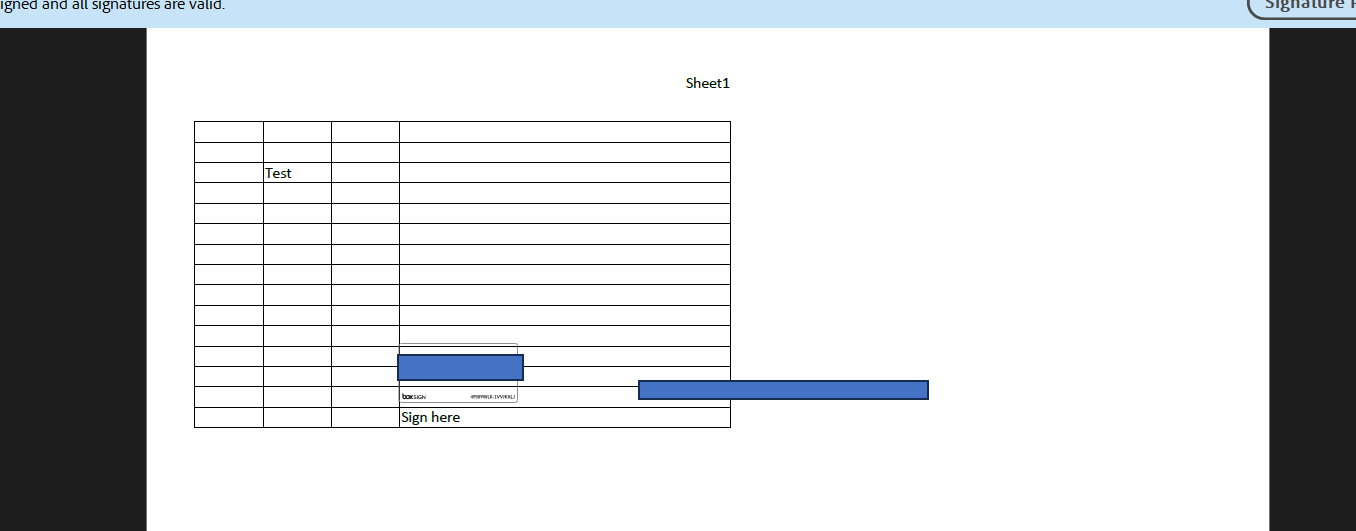 Las líneas de la cuadrícula de Excel aparecen cuando se procesan en el signo de Box – Soporte de Box