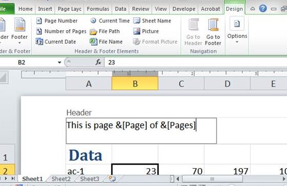 Imprimir números de página en hojas de cálculo de Excel - TeachExcel.com