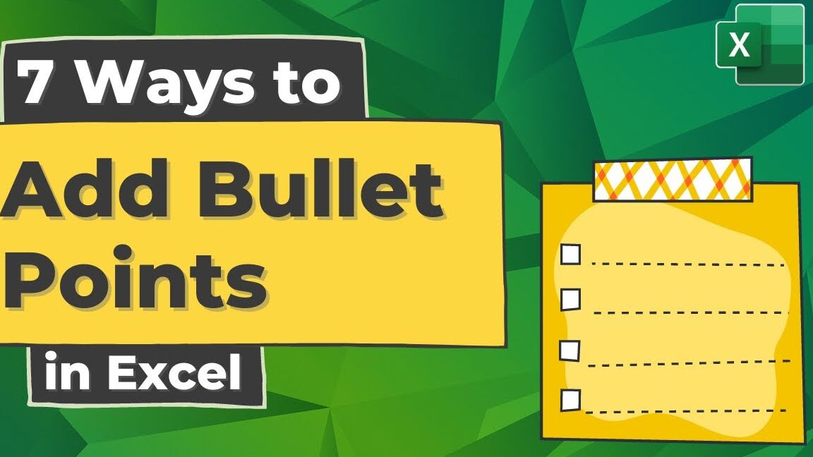 7 formas de agregar viñetas en Excel