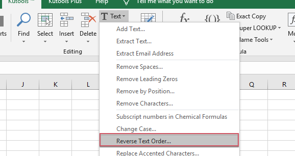 Excel: las columnas se han invertido, por lo que la columna A ahora está en el extremo derecho...