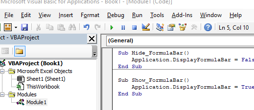 Cómo hacer que Excel muestre la barra de fórmulas u la oculte