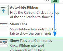 Cómo mostrar, ocultar y restaurar la cinta faltante en Excel