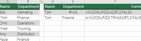 IFERROR con BUSCARV para reemplazar el error #N/A |