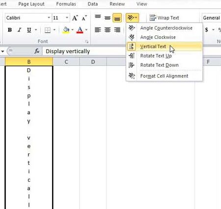 Cómo rotar texto verticalmente en Excel 2010 - Resuelva su tecnología