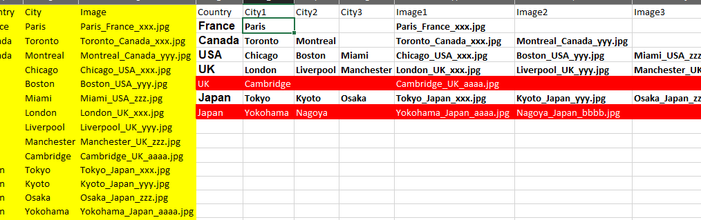 excel: use IFERROR, INDEX, MATCH si la cantidad de columna es...
