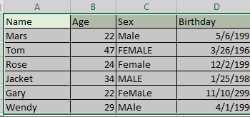 ¿Cómo filtrar celdas que distinguen entre mayúsculas y minúsculas en Excel?