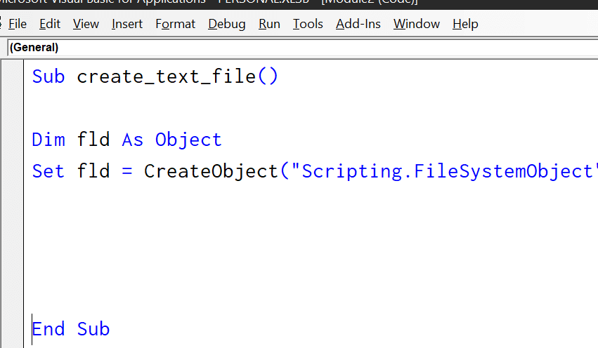 Crear y escribir en un archivo de texto |