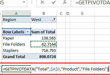 Cómo utilizar la tabla dinámica de Excel GetPivotData