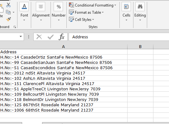 Dividir una dirección completa en tres o más celdas separadas en...