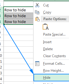 Cómo ocultar y mostrar filas en Excel