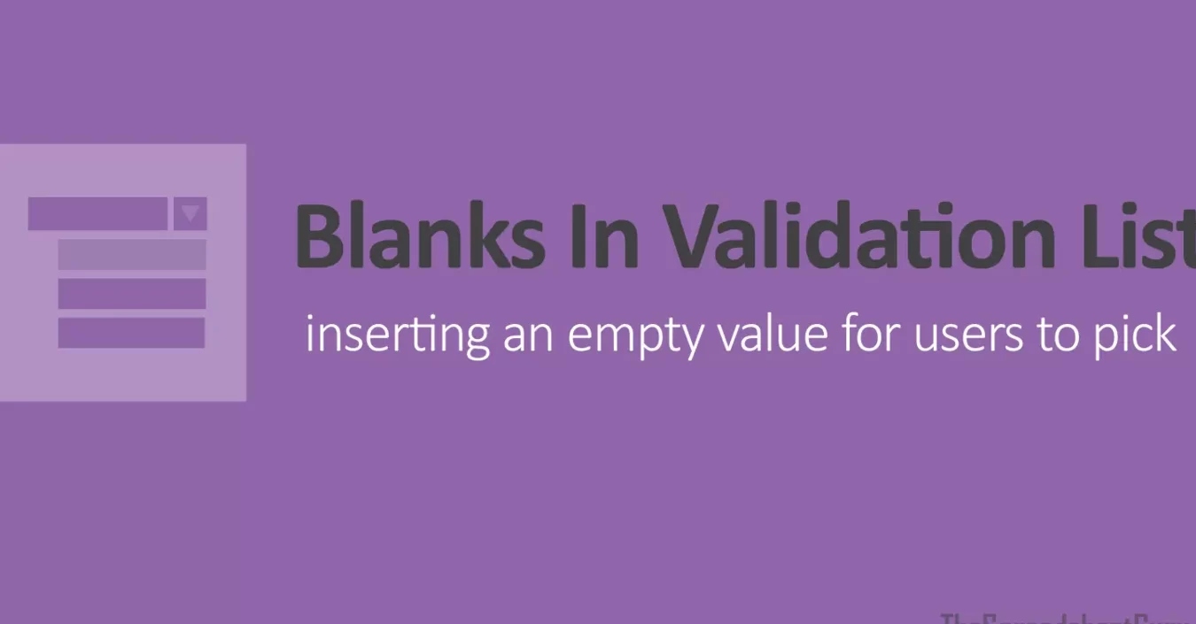 Agregar una opción en blanco en una lista desplegable de validación de datos en Excel