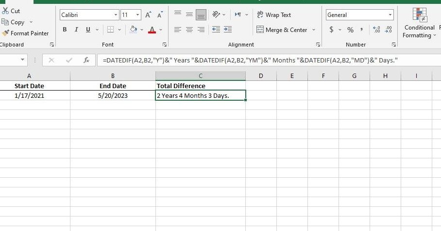 Cómo utilizar Excel para calcular entre fechas