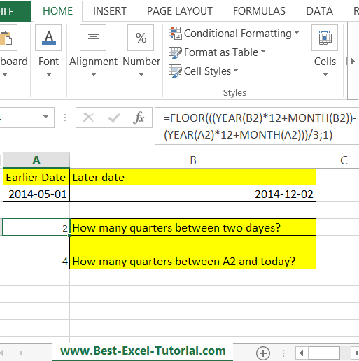 Conteo de trimestres entre fechas - Mejor tutorial de Excel
