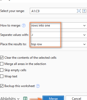 Cómo fusionar filas en Excel sin perder datos