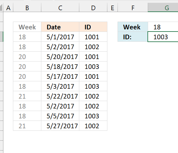 Buscar y hacer coincidir el último valor: búsqueda inversa