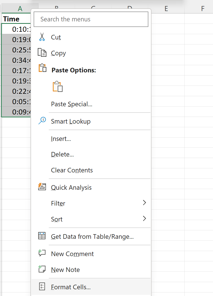 Excel: cómo formatear el tiempo en minutos y segundos