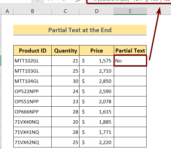Cómo comprobar si las celdas de Excel contienen texto parcial |