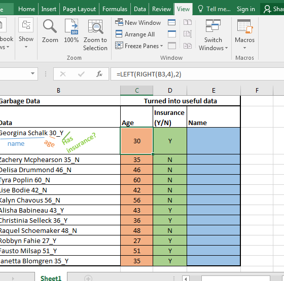Cómo utilizar la función MID en Excel