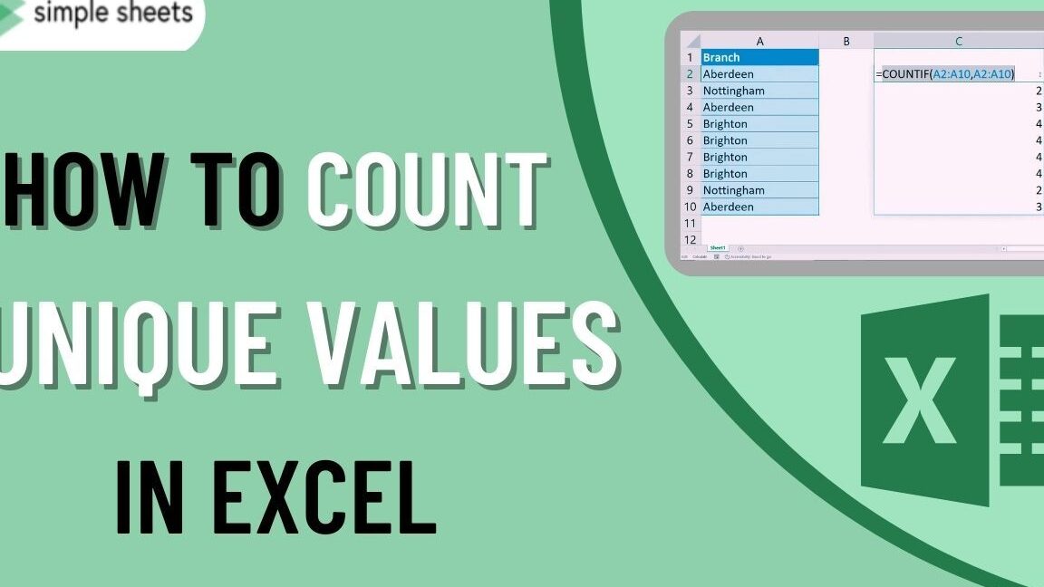 Cómo contar valores únicos en Excel: guía paso a paso
