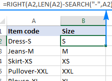 Función DERECHA de Excel con ejemplos de fórmulas