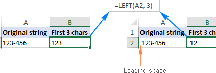 Función IZQUIERDA de Excel con ejemplos de fórmulas