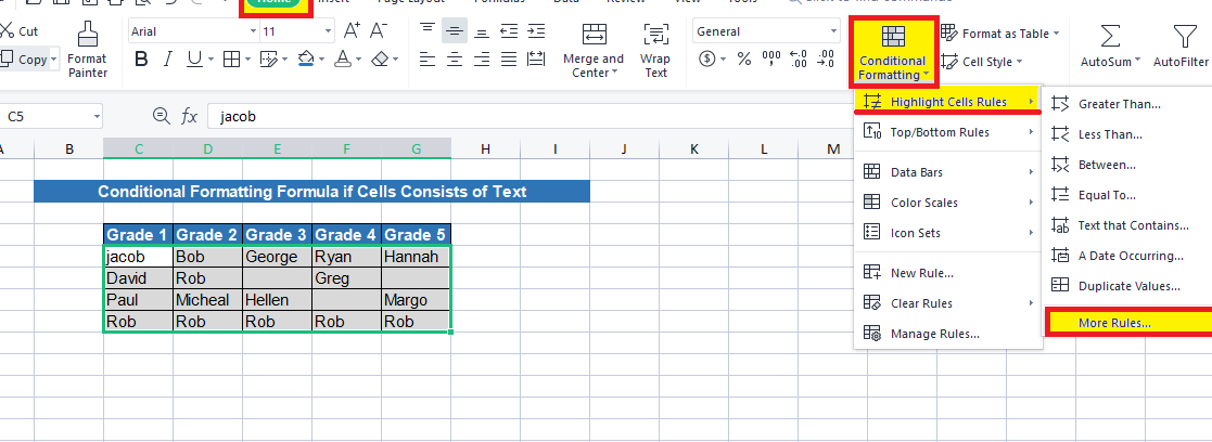 Cómo hacer formato condicional en Excel basado en el texto de otra celda ...