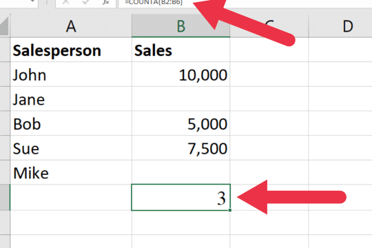 5 formas de contar celdas que no están en blanco en Excel: paso a paso ...