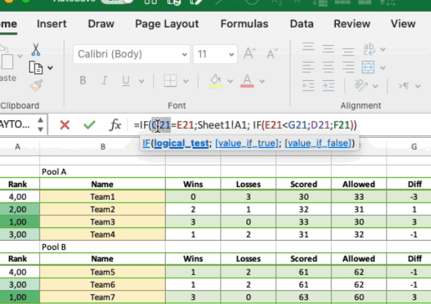 Verifique su fórmula con información sobre herramientas de vista previa de valores en Excel