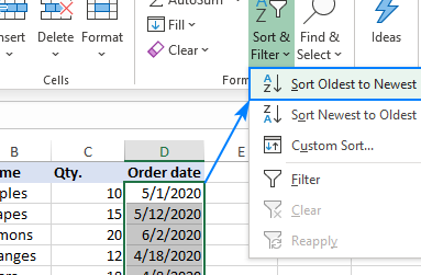 Cómo ordenar por fecha en Excel: cronológicamente, por mes, clasificación automática
