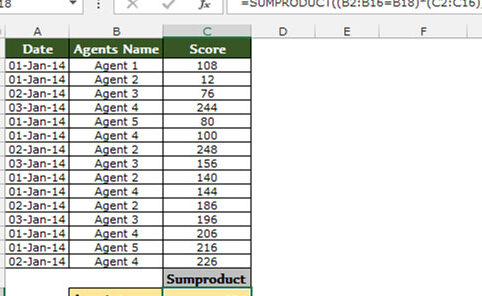 Cómo utilizar Sumproduct con múltiples criterios en Excel 2010