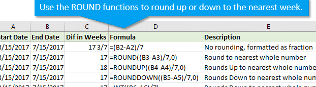 3 consejos para calcular números de semanas a partir de fechas en Excel - Excel Campus