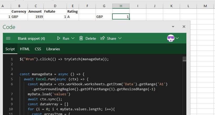 Laboratorio de guiones en Excel Grabar un script de Office en Excel en línea - Macroordinary