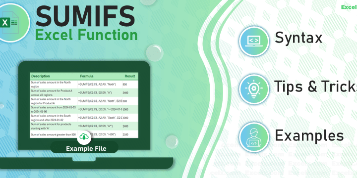 Función SUMIFS de Excel: dominar la suma condicional múltiple