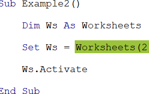 Hoja de activación de VBA: ejemplos, ¿cómo activar la hoja de cálculo de Excel?