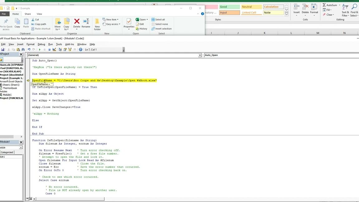 (Microsoft Excel VBA) Verifique si ya hay un libro abierto y cierre el libro abierto